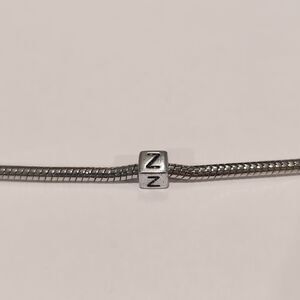 Silver Z‎ Spacer Charm for Pandora Style Bracelet